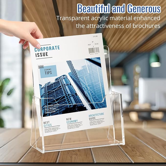 Acrylic Brochure Holder 8.5 x 11 inch 4 Pack - Image 7