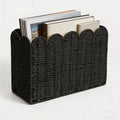 Black Paper Rope Magazine Holder by Rattanzenith