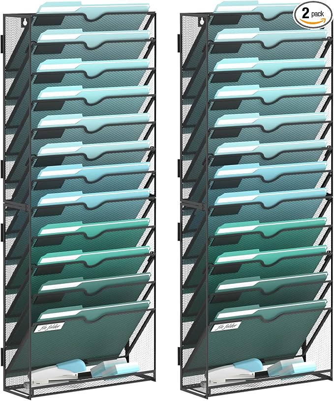 SUPEASY 13-Tier Wall File Organizer, Hanging Wall Files by SUPEASY