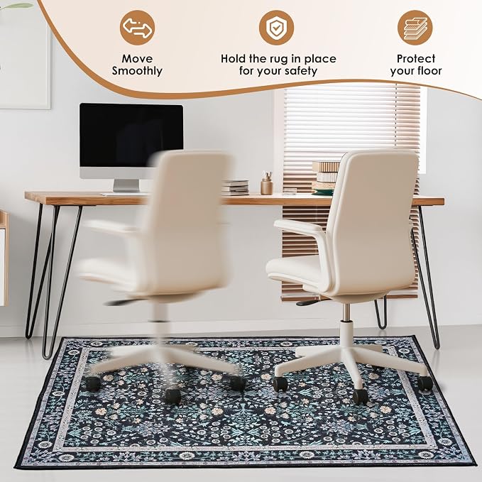 Office Chair Mat Desk Chair Hardwood Mat, Easy Glide Office Rug Under Chair Mat - Image 6