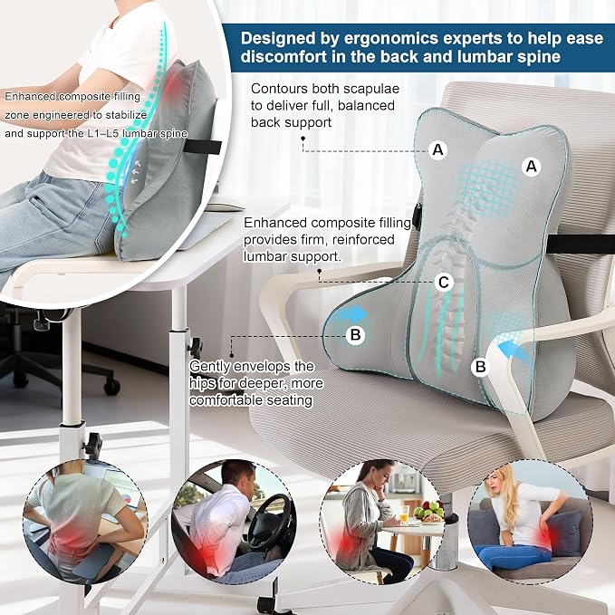 Lumbar Back Pillow, Supportive Back Cushion - Image 4
