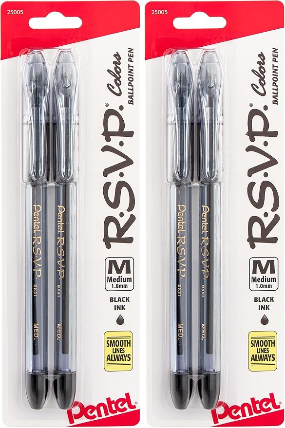 Pentel R.S.V.P. COLORS BallPoint Pen, Medium Line by PentelofAmerica
