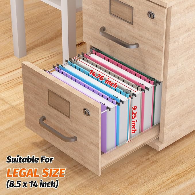 SHUTEX Extra Capacity Legal Size Plastic Hanging File Folders, 12 Pack - Image 4