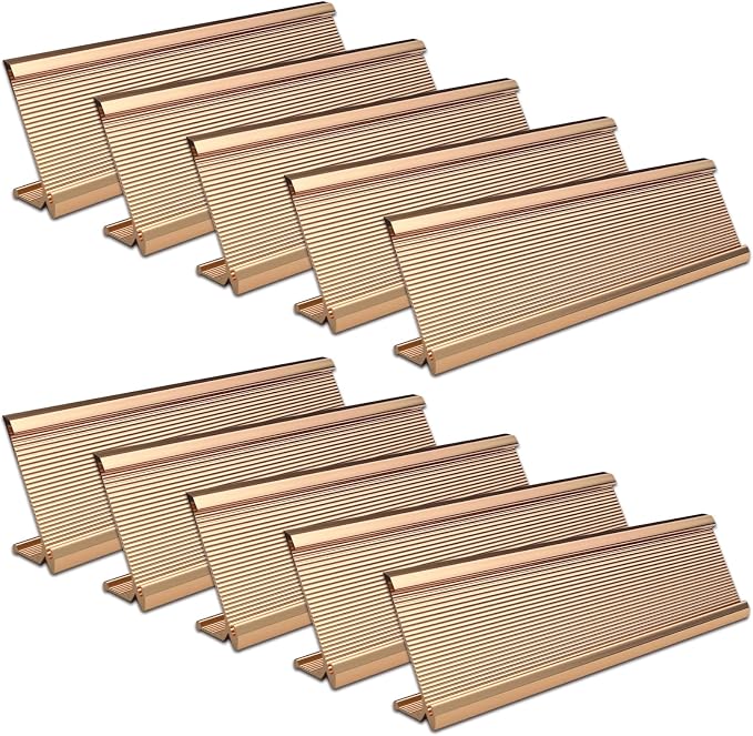 10 Pack 2" x 8" Aluminum Desk Name Plate Holder, Office Name Plate Holder by Unknown
