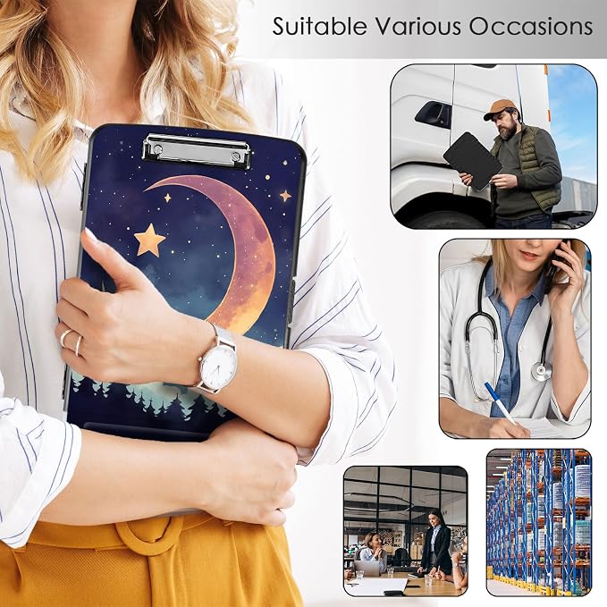 Clipboard with Storage, Office Supplies Nursing Clipboards Folder with Pen - Image 4