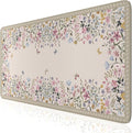 iCasso Floral Desk Mat for Keyboard and Mouse, Cute Gaming Mouse Pad XXL by iCasso