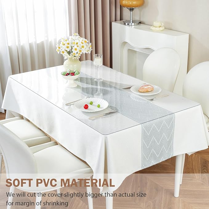 LovePads Clear Table Cover Protector 42 x 96 Inch, 1.5mm Thick Plastic Table - Image 4
