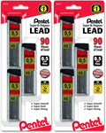 Pentel Super Hi-Polymer Lead Refills, 0.5 mm, 90 Pieces 2 PACK by PentelofAmerica