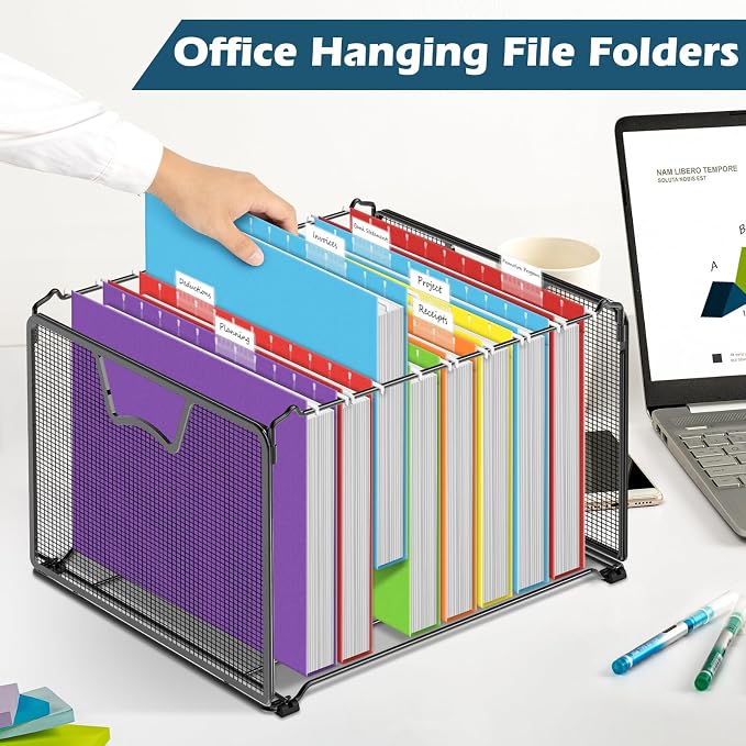 V-Opitos 36 Pack 1 Inch Expansion Hanging File Folders, Letter Size Hanging - Image 2