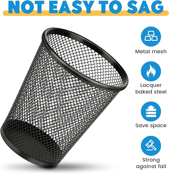 Smgmg Pen Holder for Desk, Pencil Holder for Desk, 4 Pack Pencil Cup for Pen - Image 3