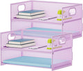 Marbrasse 2 Tier Paper Organizer Letter Tray, Mesh File Organizer by Marbrasse