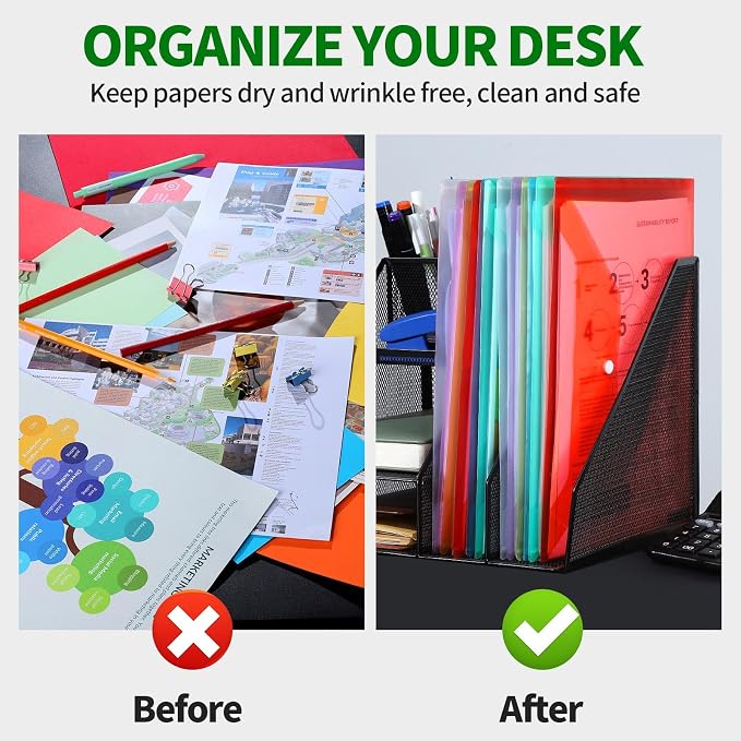 LEOBRO Plastic File Folders, Folders - Image 5