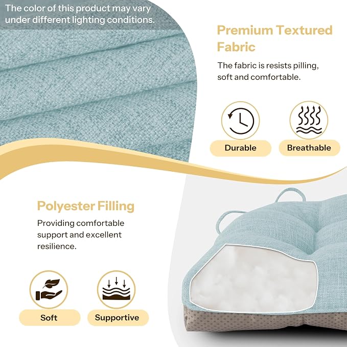 Non Slip Chair Cushions for Dining Chairs Set of 4 Kitchen Chair Cushions - Image 4