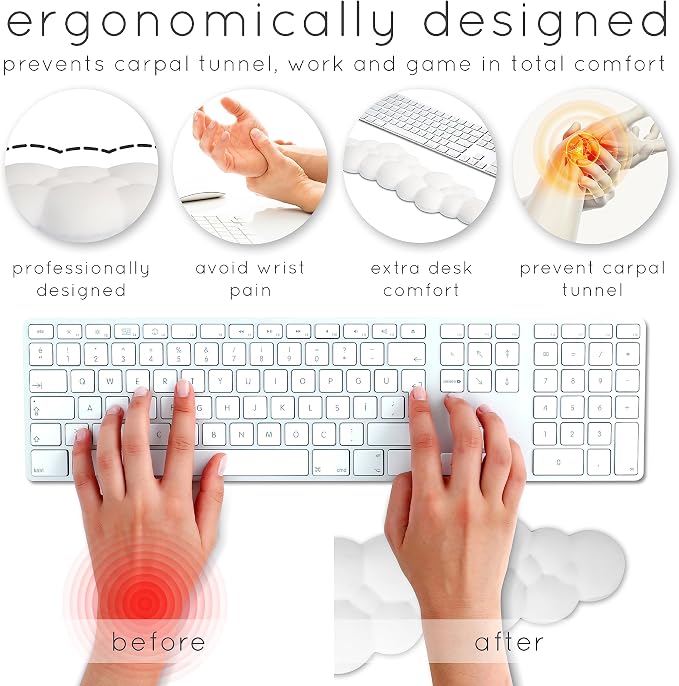 Rainbow Cloud Keyboard Wrist Rest – Create-ables Qloud Rainbow Wrist Rest - Image 8