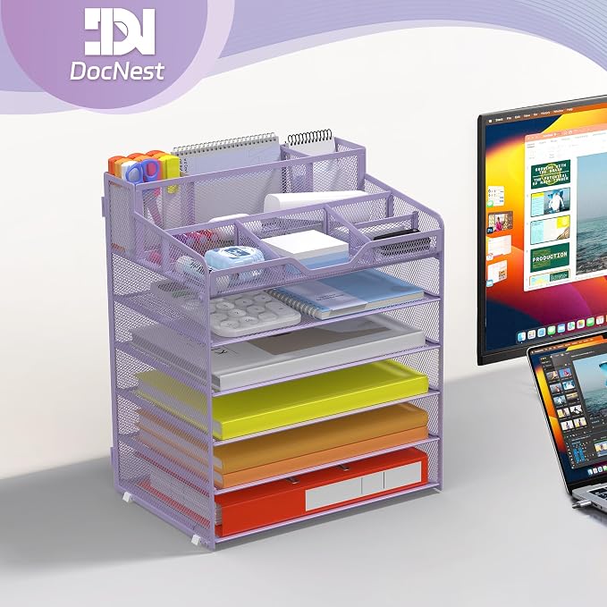 Docnest 6 Tier Mesh Desk Organizer - Image 6