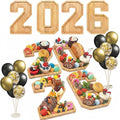 4PCS Wooden Graduation Decorations Number Charcuterie Board Box- 2026 by Nsoyos