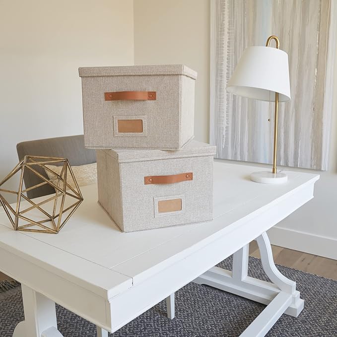Decorative File Organizer Box Set of 2 - Image 3