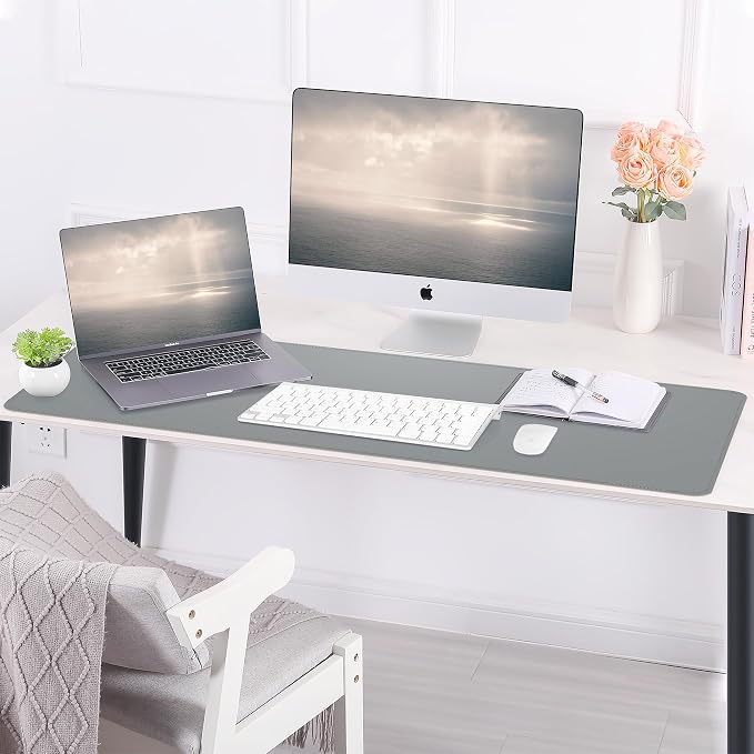 AFIING Leather Desk Pad Protector, Mouse Pad, Waterproof Desk Writing Pad - Image 6