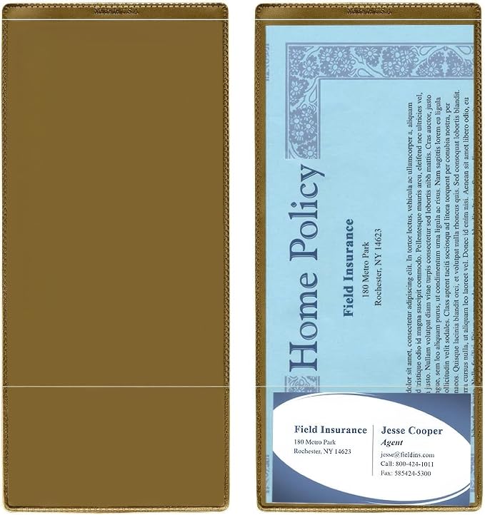 StoreSMART® - Gold Plastic Policy/Lotto Ticket Holders - 20-Pack - INS30-GOLD-20 by StoreSMART