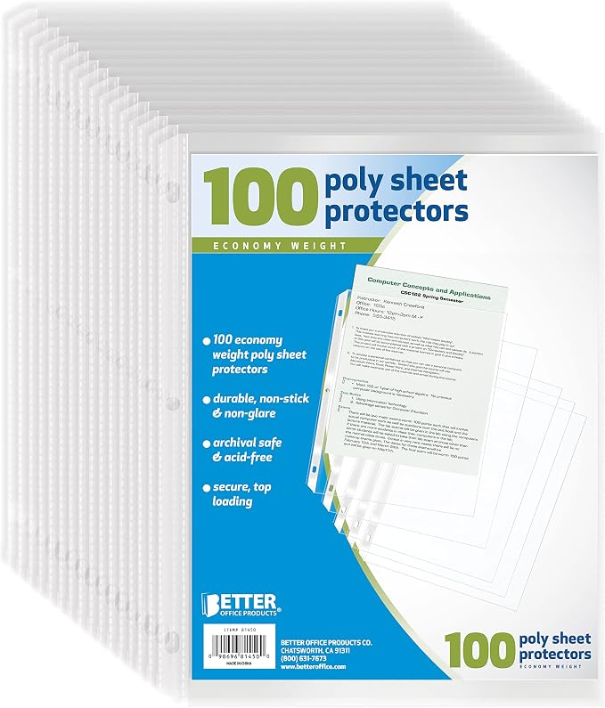 Better Office Products Sheet Protectors by BetterOfficeProducts