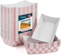SPARGOS 3lb Paper Food Boats – Red and White Checkered Nacho Trays by Spargos