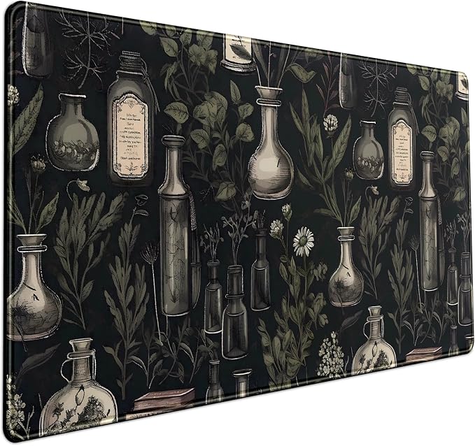 Black Aesthetic Desk Mat by Mechanical+Cattle