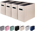 4 Packs Letter Size File Organizer, File Folders Organizer, Fabric Storage Box by ComfortKeeper