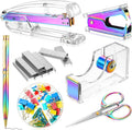 Office Supplies Set Desk Accessory Kit, Acrylic Stapler Set Staple Remover by Outus
