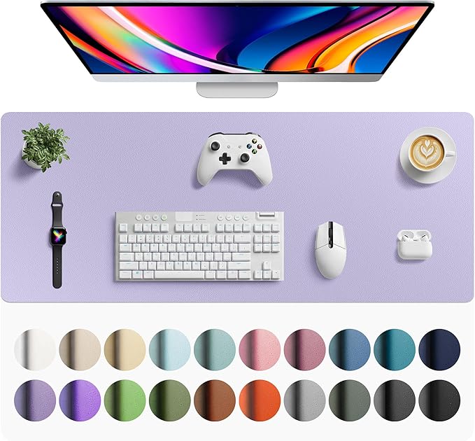 Aothia Faux Leather Desk Mat by AothiaSimpleNaturalUnique