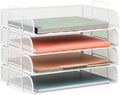 Mind Reader Stackable Paper Tray, Desktop Organizer, File Storage, Metal Mesh by MindReader