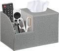 Square Tissue Box Cover with Storage, PU Leather Cube Tissue Box Holder by Thelittlebeautyoflife