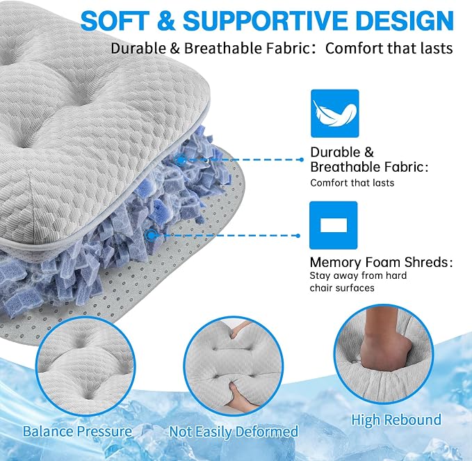 BETU Cooling Chair Cushions Set of 6, 3.5” Thick Seat Cushions, Breathable - Image 5