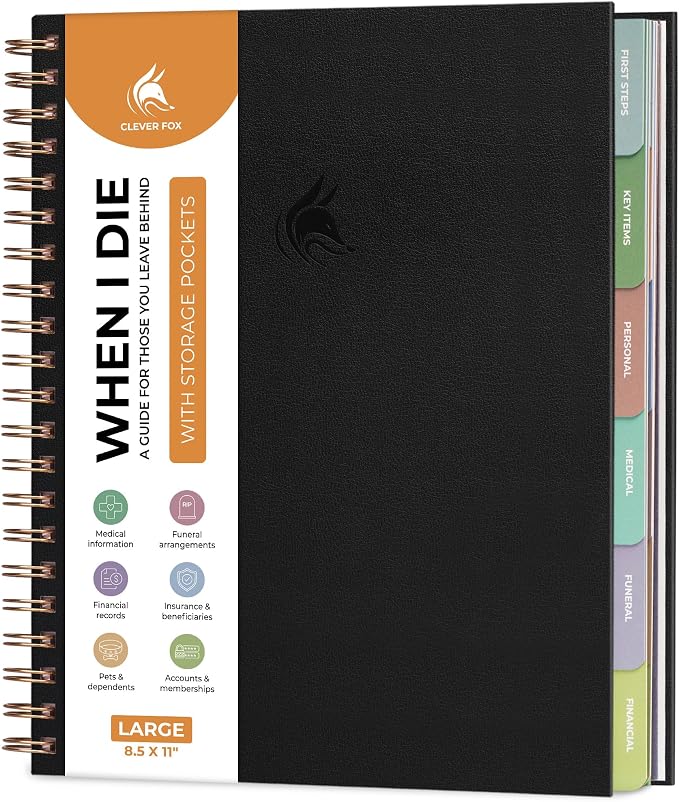 Clever Fox Large When I Die Planner by CleverFox