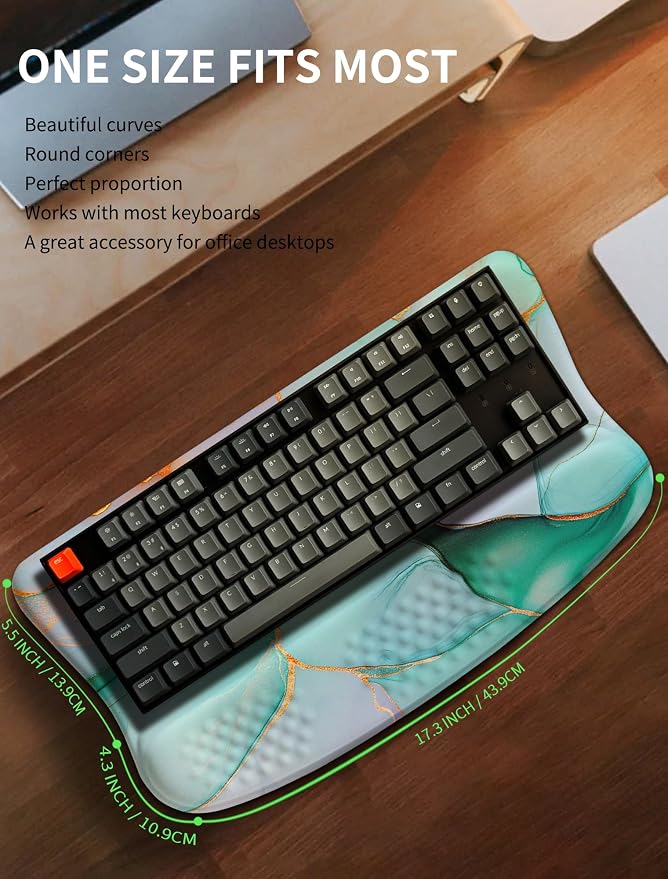 Ergonomic Wave Wrist Rest with Keyboard Stand, Cushioned Palm Rest, Comfortable - Image 6