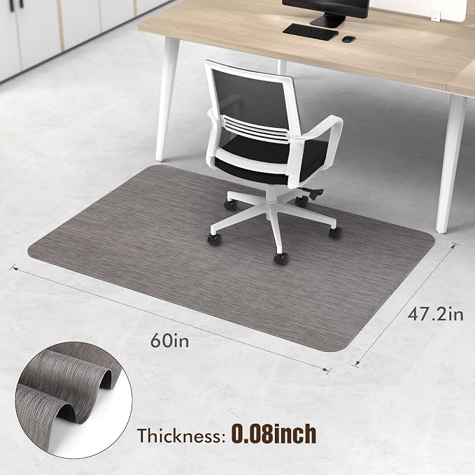 Blvornl Office Chair Mat for Hardwood Floor, 47.2" x 60" Desk Chair Mat for - Image 2