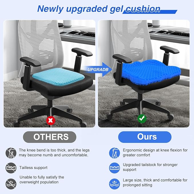 Thicken 19.7in Seat Cushion, Gel Seat Cushion - Image 5