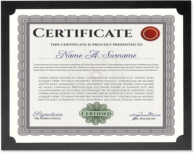 Plain Black Certificate Holders - Image 3