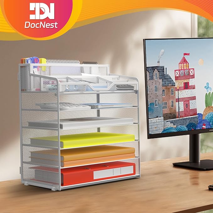 Docnest 6 Tier Mesh Desk Organizer - Image 7