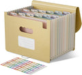 EcoStash Accordion File Organizer, 12-Pocket Wheat Straw Expanding File Folder by EcoStash