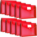10 Pieces Plastic File Folders Envelope Expanding File Wallet Organizer by Epakh