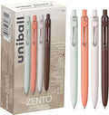 uniball Zento Liquid Gel Ink Retractable Pens, Medium Point, Boho Barrels by uni-ball