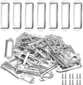 50 PCS Metal Label Holders 60x17mm Silver by Qjaiune