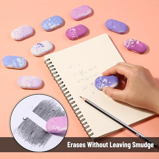 Mr. Pen- Marble Pencil Erasers, 12 Pack, Art Sketching, Clean Smudge-Free - Image 5