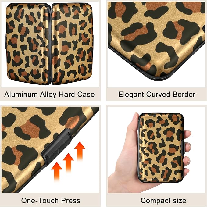 ELFISH Mini RFID Aluminum Wallet Credit Cards Holder Business Card Case Metal - Image 3