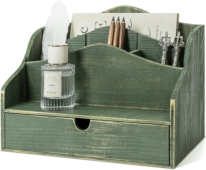 Pine Wood Mail Organizer for Desk by REBEEVISION