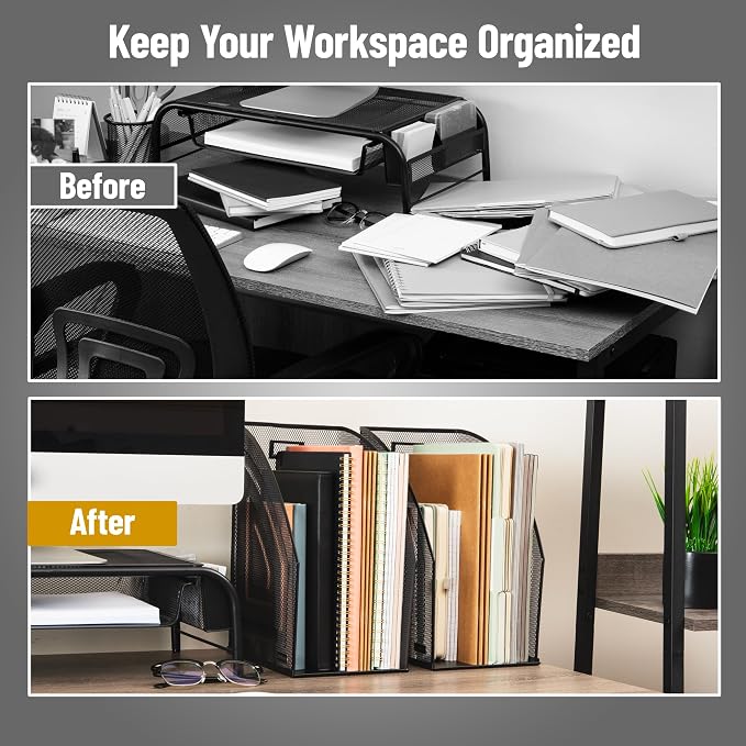 Mind Reader Vertical File Organizers, Desktop File Holders - Image 5