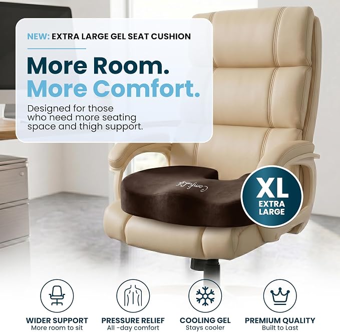 ComfiLife Extra Large Gel & Memory Foam Seat Cushion - Image 2