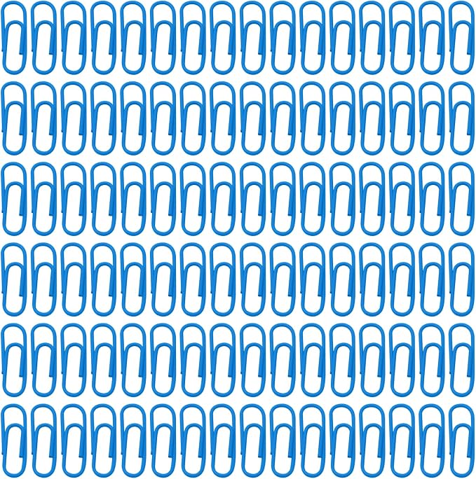 200 Pack Blue Paper Clips Small Paper Clips, 1.1 Inch / 28mm Metal Paperclips - Image 2