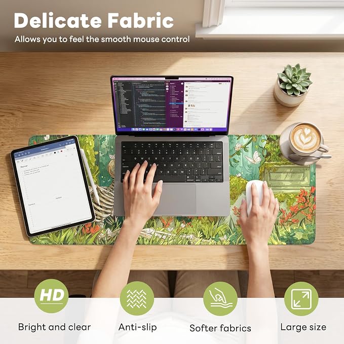 Desk Mat, Big Desk Pad, 31.5x11.8 Inches Extended Big Gaming Mouse Pad - Image 2