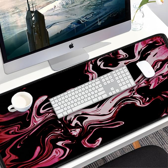 Gaming Mouse Pad, 31.5x15.7 inch Large Extended Computer Keyboard Mouse Mat - Image 7